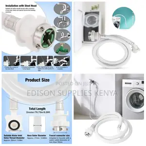 Washing Machine Hose Pipe Inlet With Screws Tap Adapter