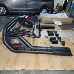 Black Stealth Rollbar + Mounting Rails for Rollcover Suitabl