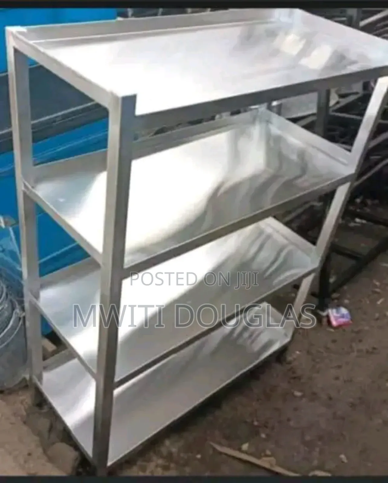 Four Shelves Stainless Storage Rack
