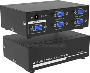 4 Port VGA Splitter Powered 1 in 4 Out