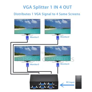 4 Port VGA Splitter, VGA Splitter 1 Input 4 Output