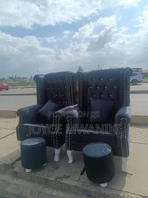 Pedicure Seats or King Chairs, Black Velvet.