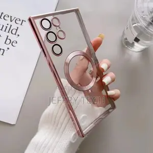 Clear Magnetic Plating Case for Samsung Galaxy S21 FE S22 Pl