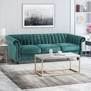 Olga Modern Glam Velvet 3 Seater Sofa