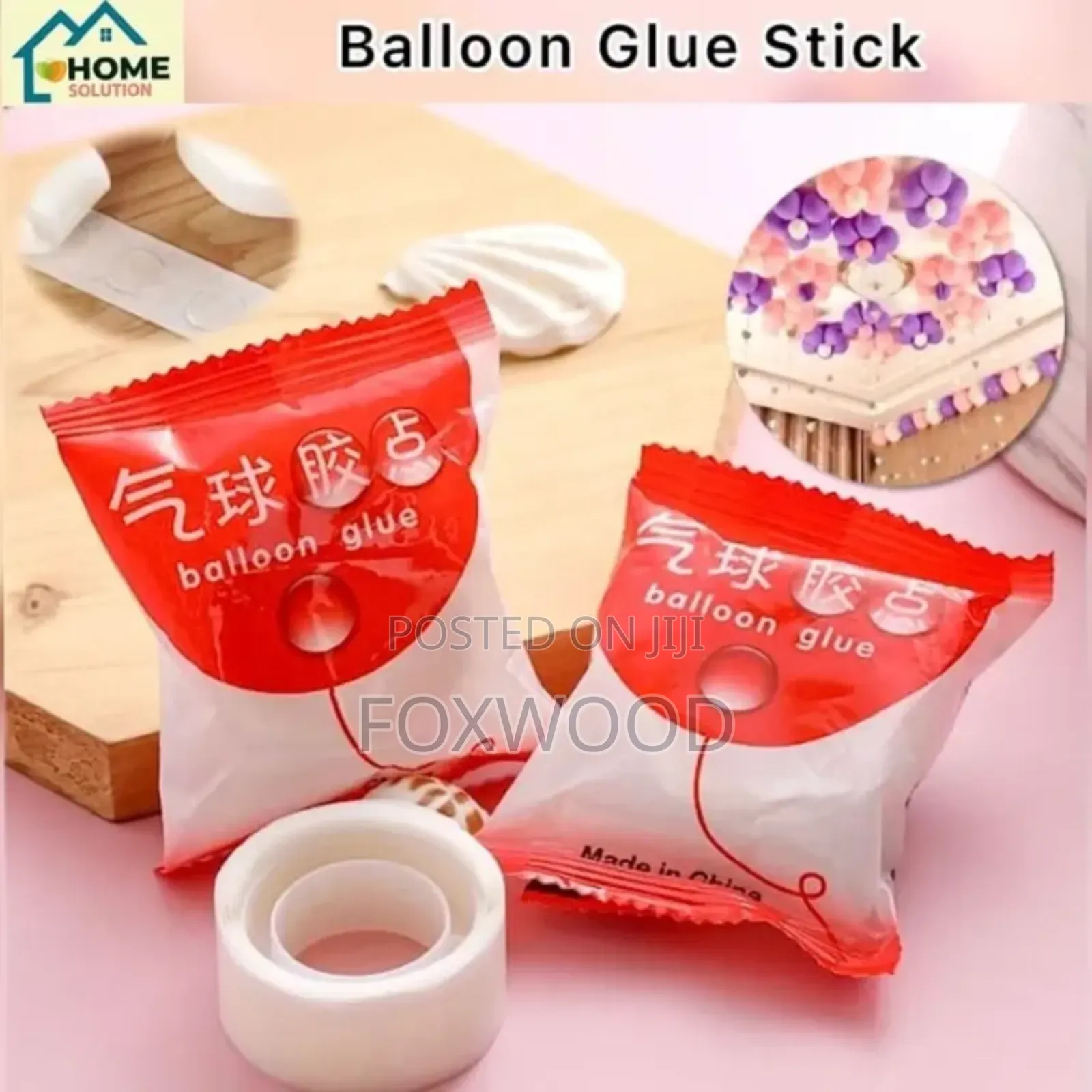 Dot Stick Balloon Glue 100 Dots/Roll Stickers Tape Gum.