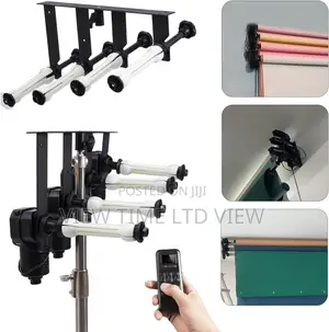 4 Roller Motorized Electric Wall Ceiling Mount Background Su