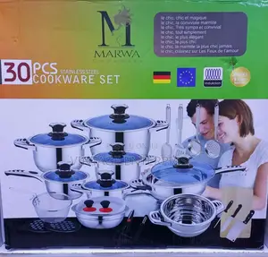 30pcs Marwa Cookware Stainless Steel Set
