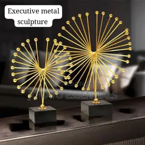 Luxury Gold Metal Abstract Sculpture Home Decor Art Set