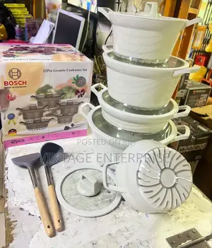 12pcs Bosch Cookware Set White
