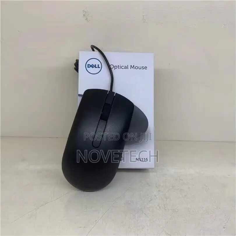 Dell Ms116 Optical USB 1000 DPI Scroll Wheel Mouse - Black