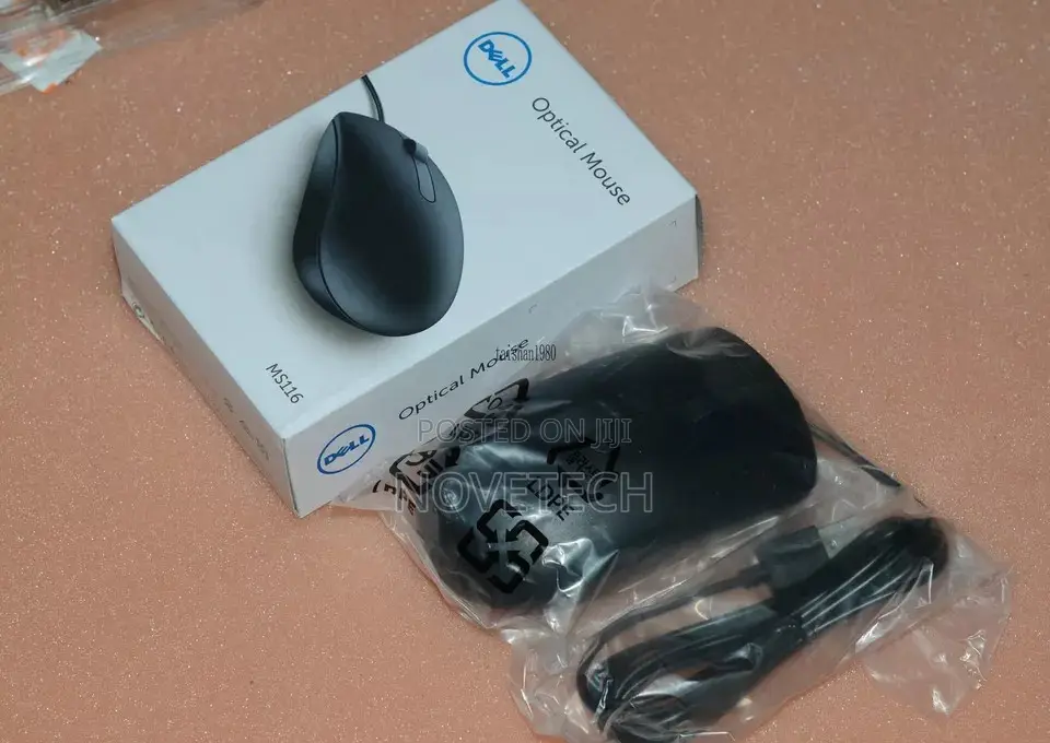 Dell Ms116 Optical USB 1000 DPI Scroll Wheel Mouse - Black