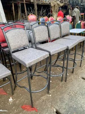 Restaurants and Bar High Chairs Coated Silver