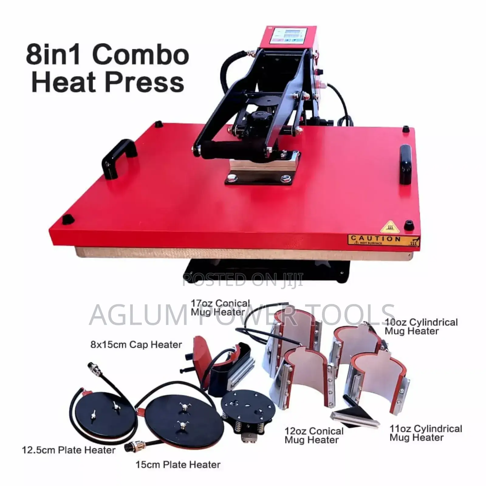 Heat Press 8 in 1 Machine Combo