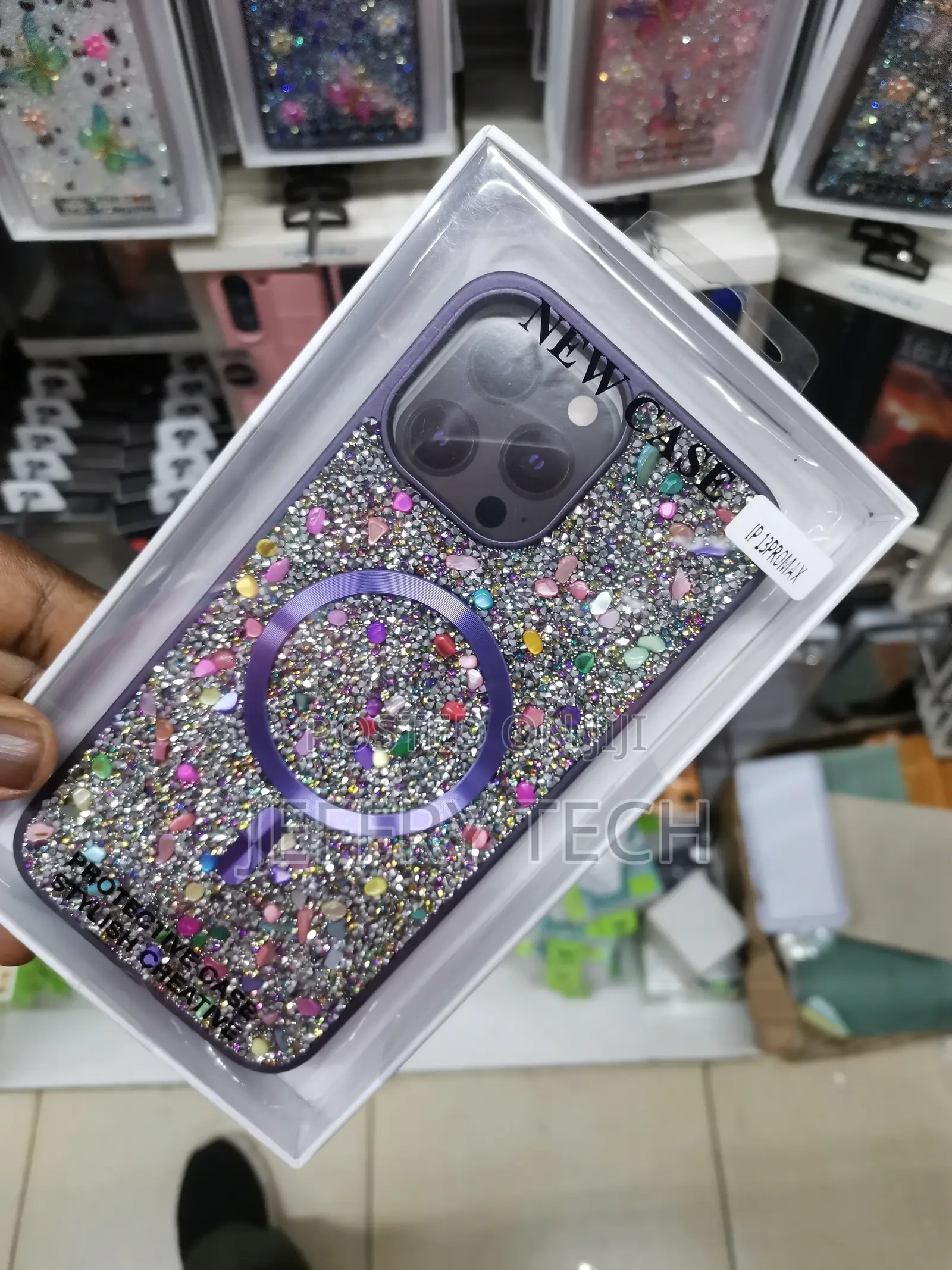 MINSCOSE Glitter for iPhone 13 Pro Max Case,Sparkly Glitter