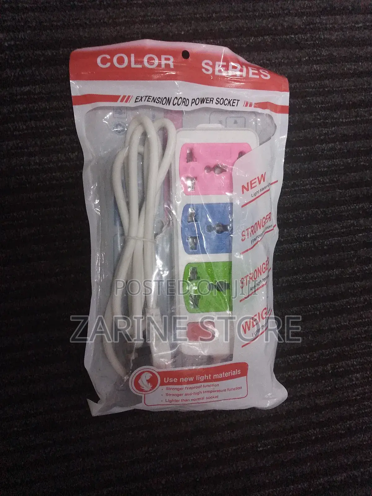 3 Ways Power Extension Corded With 3 Metres Wire