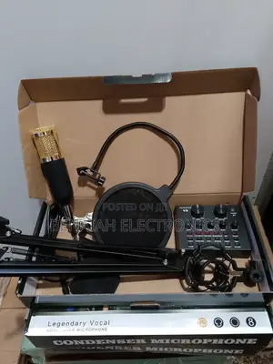 Professional Condenser Microphone With Live Sound Card
