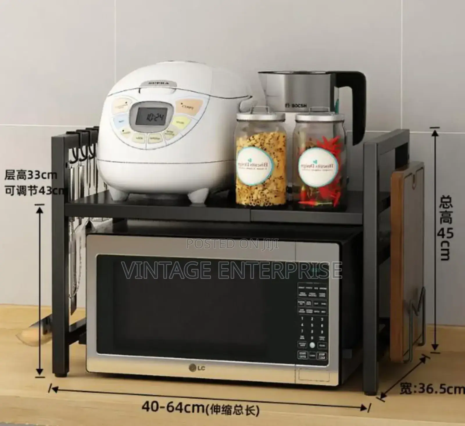 Expandable Metallic Microwave Stand