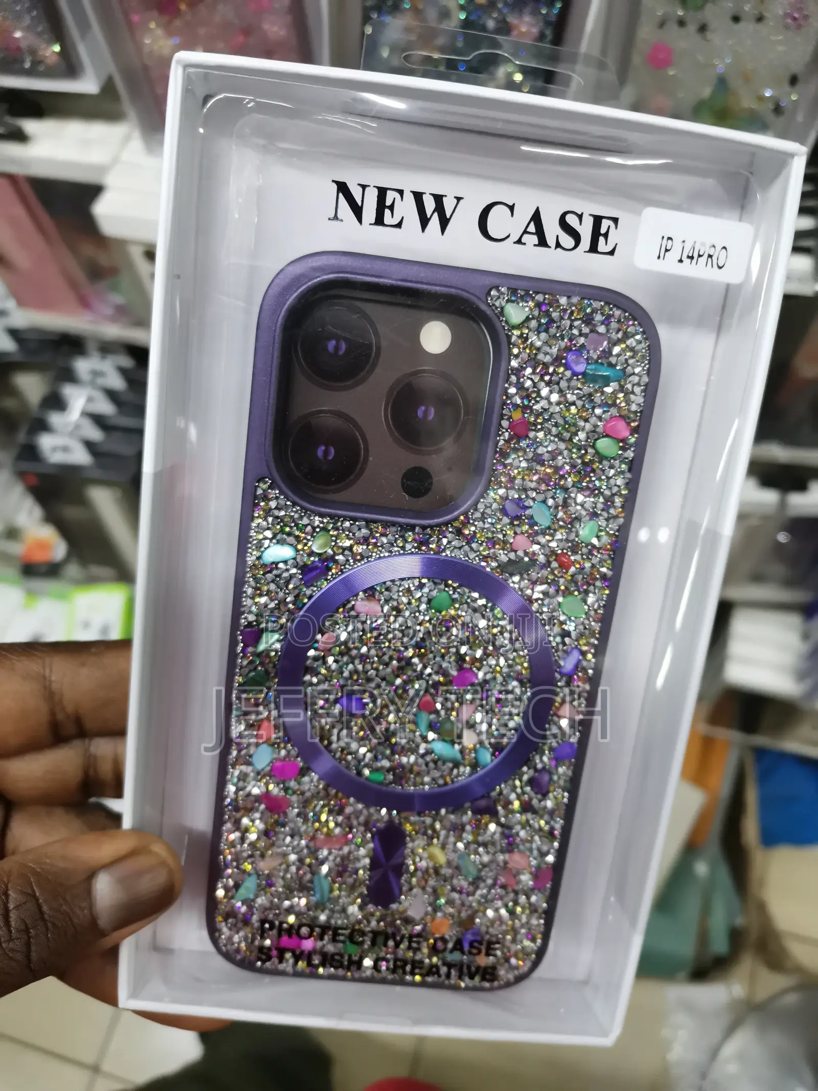 Glitter Shockproof Soft Epoxy Case for iPhone 14