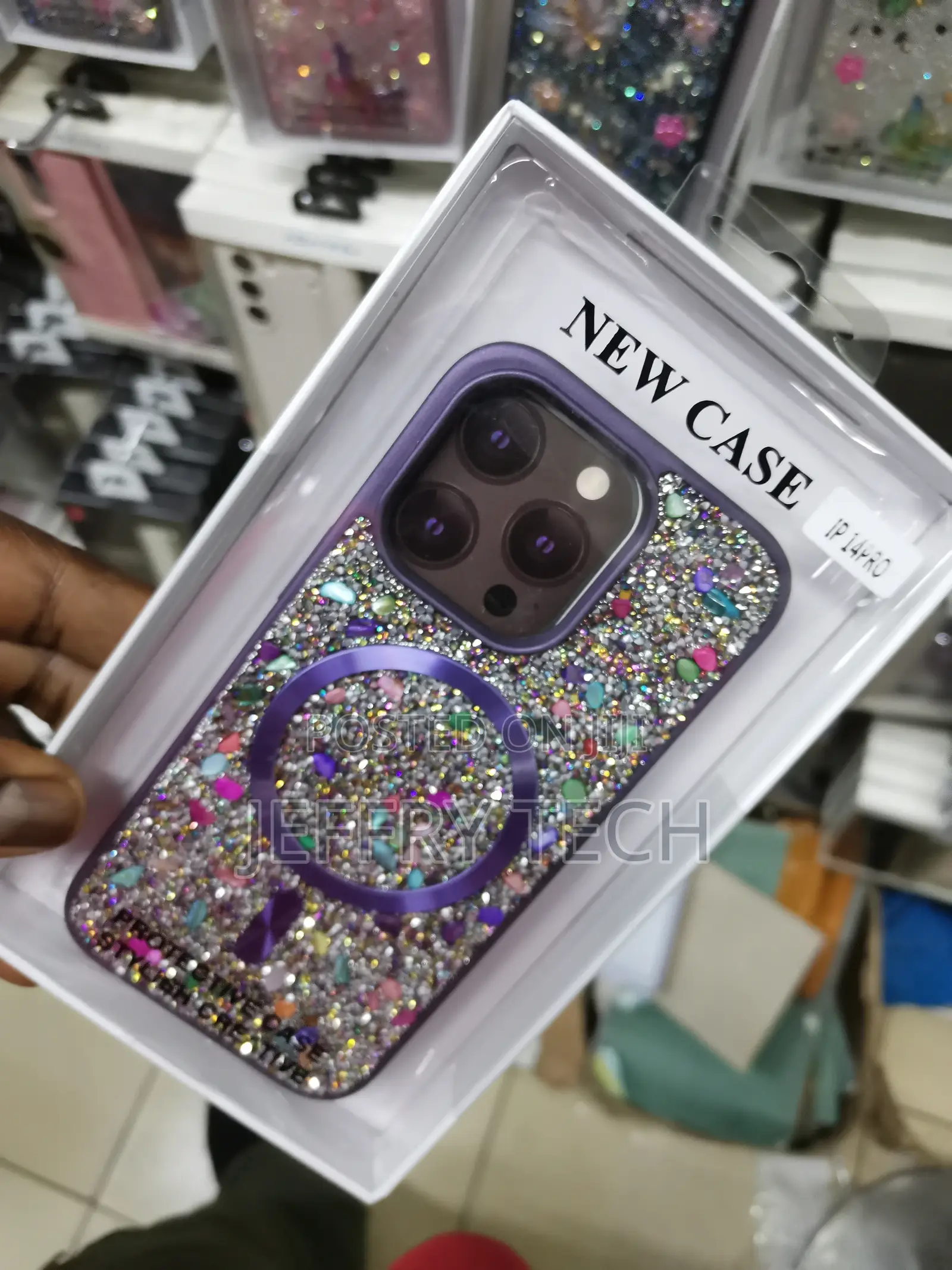 Glitter Shockproof Soft Epoxy Case for iPhone 14