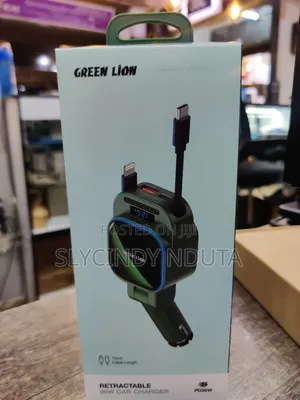 Green Lion Retractable 96W Car Charger
