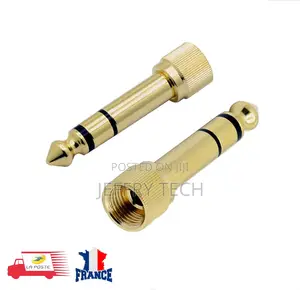 6.35mm Male to 3.5mm Female Audio Stereo Headset JACK Plug A