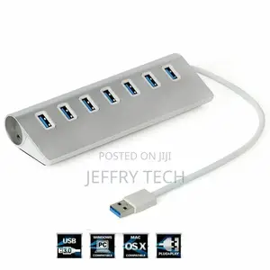 Aluminum USB3.0 7 Ports Hub High-Speed for Apple Macbook Pro