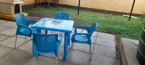4 Chairs + Square Table Set