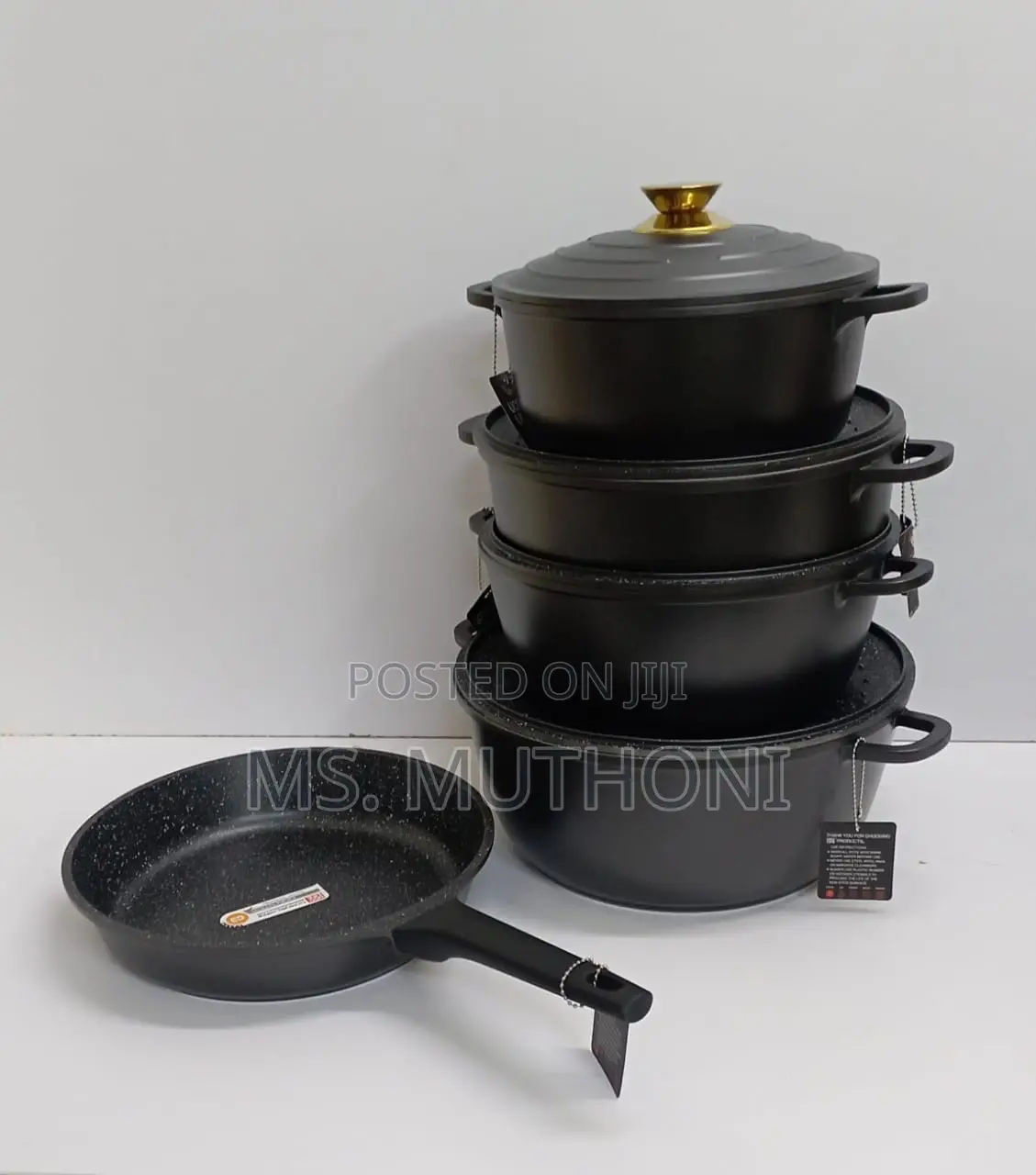 Black 11PCS Non-Stick Ucc Life Pot.