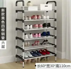 Foldable Metallic Shoe Rack 6 Layer