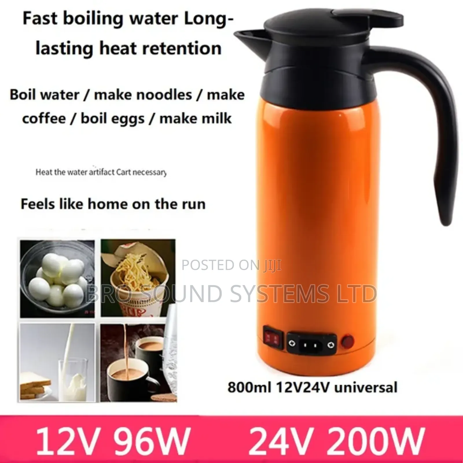 12 / 24volts Vehicle Portable Tea / Coffee Making Kettle