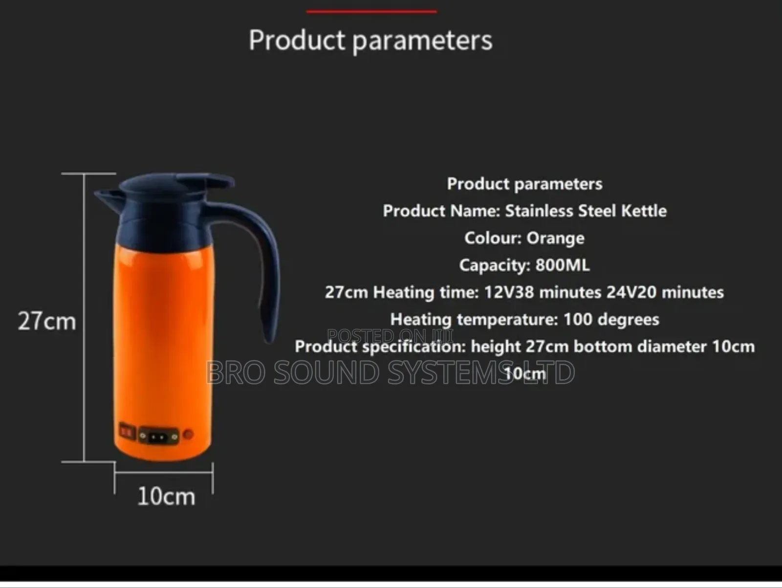 12 / 24volts Vehicle Portable Tea / Coffee Making Kettle