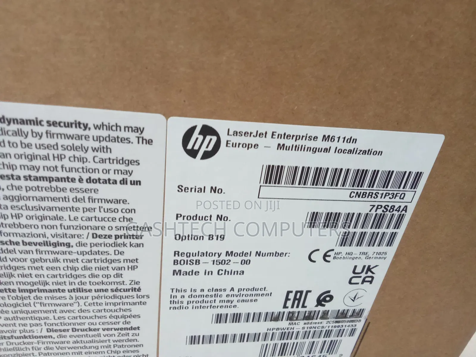 M 611 Dn HP Laserjet Enterprise Printer [ With Duplex Print