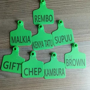 Green Customised Cow Tags
