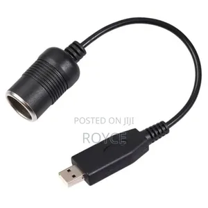 USB Port to 12V Car Cigarette Lighter Socket Convertor