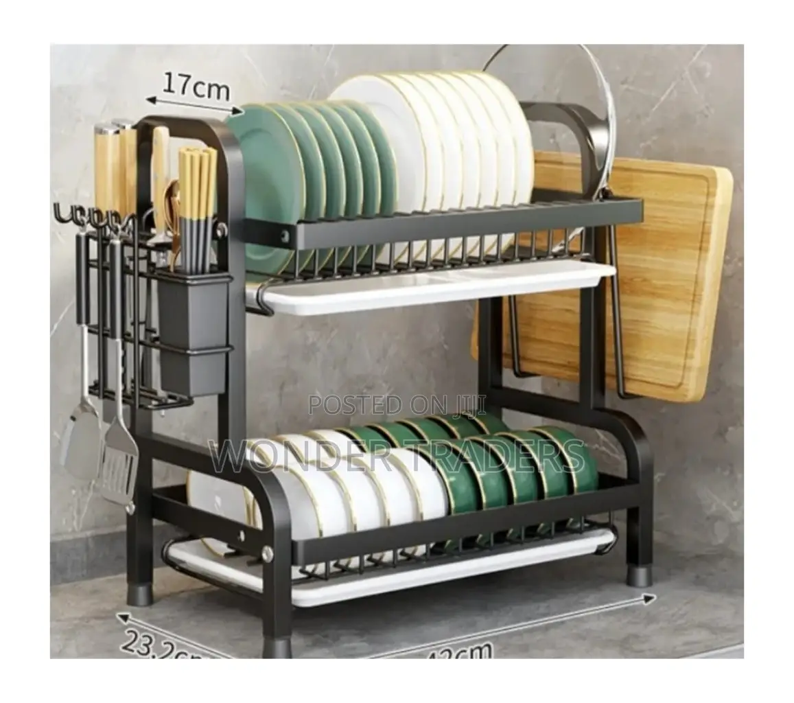 2 Layer Advanced Black Dish Rack