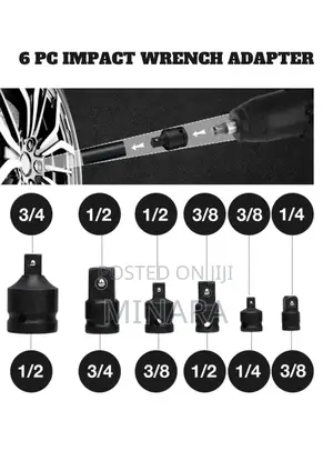 6 PCS Impact Socket Adapter / Reducer Kit