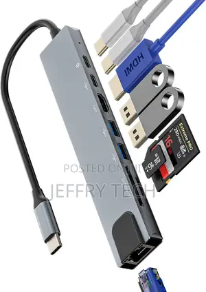 USB C to HDMI Ethernet USB a Type-C TF SD Card Reader Hub(8I