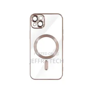 Magsafe Silicone With Camera Protection for iPhone 15 - Pink