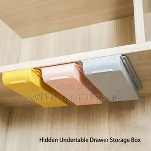 Hidden Under Table Drawer Storage Box