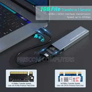 M2 SSD Enclosure, M.2 to USB 3.1 Gen 2 SSD Adapter