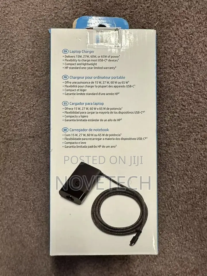 Original Hp 65w Usb-C Type C Charger Ac Adapter for Laptop