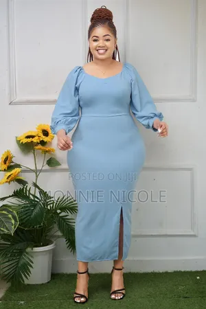 Cute Long Sky Blue Dress