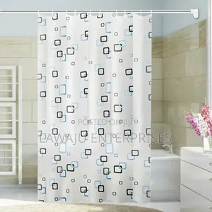 Square Patterned PVC Shower Curtains