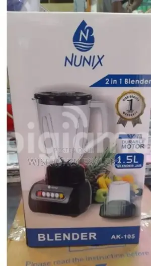 Nunix Ak-105 - 2 In 1 Blender With Grinding Machin°°•°°