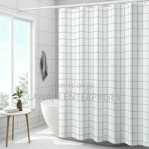 Boxes Pattern PVC Shower Curtains