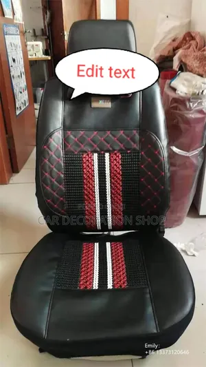 Black Leather Wipeable Seat Top Cloth Cover
