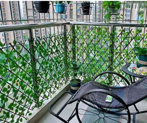 Expandable Green Fence on Balcony Privacy