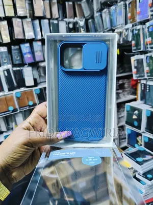 Blue Nilkin Camshield Pro Back Cover For iPhone 16 Pro Max