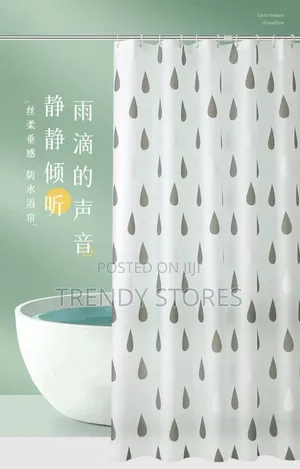 Water Drops PVC Shower Curtains