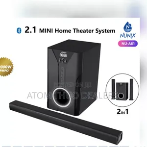 2.1ch Nunix Sub Woofer System BT/USB/FM Tall Boy Soundbar